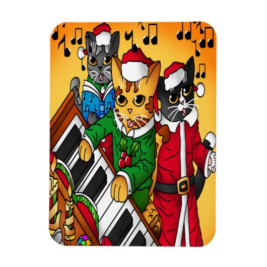 kerstkarolkatten magneet (Verticaal)