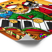 kerstkarolkatten poster (Hoek)