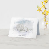 kerstkarolmuziek met versieringen kaart (Gele Bloem)