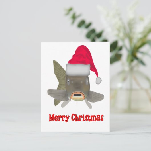 kerstkarper feestdagenkaart (Staand voorkant)