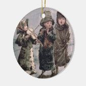 Kerstkarteling (m/v op papier) keramisch ornament (Links)