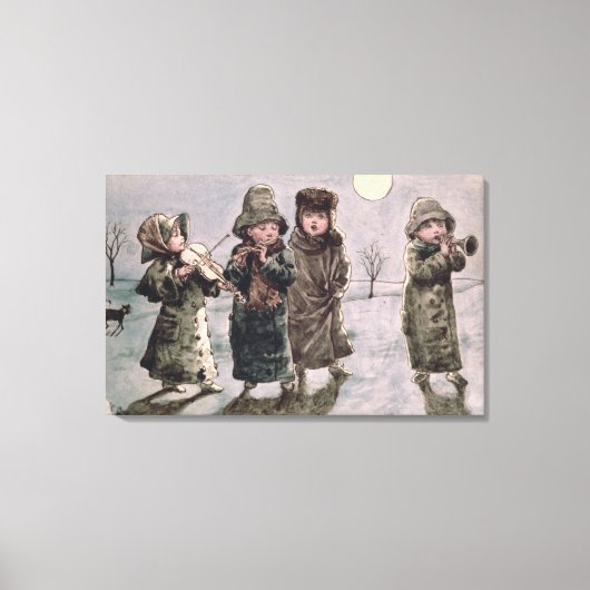 Kerstkarteling (met papier) canvas afdruk (Voorkant)