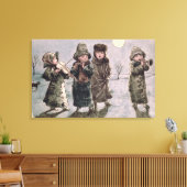 Kerstkarteling (met papier) canvas afdruk (Insitu (Woonkamer))