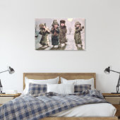 Kerstkarteling (met papier) canvas afdruk (Insitu (Slaapkamer))
