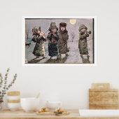Kerstkarteling (met papier) poster (Keuken)