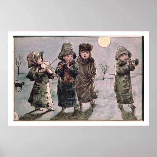 Kerstkarteling (met papier) poster (Voorkant)
