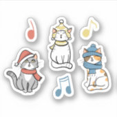 Kerstkartonnen met Muzieknoten Sticker (Voorkant)