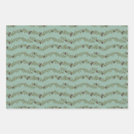 kerstkast inpakpapier vel (Voorkant 3)