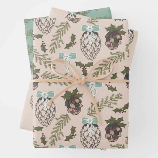 kerstkast inpakpapier vel (In situ)