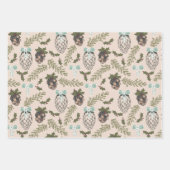 kerstkast inpakpapier vel (Voorkant)