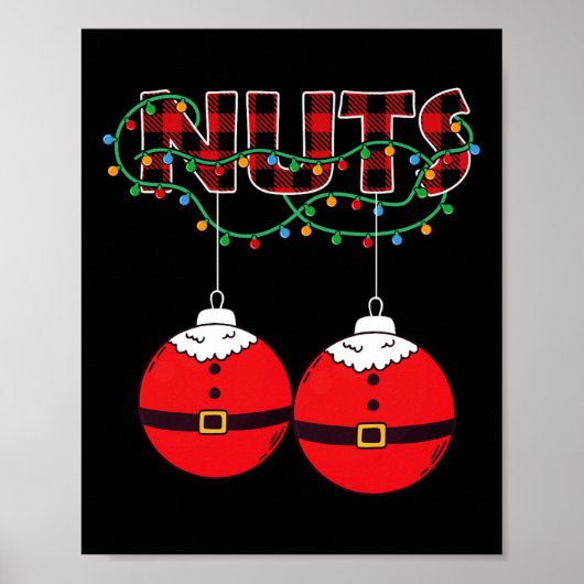 Kerstkastanjes Kerst Noten Kerstmis Matching Kerst Poster (Voorkant)