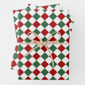 Kerstkastdroog Rood Groen Inpakpapier Vel (In situ)