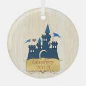 Kerstkasteel Vakantie Aandenken Ornament (Voorkant)