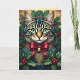 Kerstkat 2024 Feest Uitnodiging