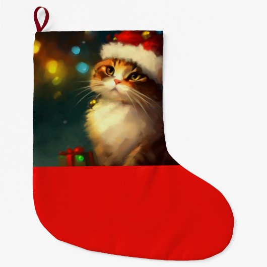 Kerstkat 3 grote kerstsok (Voorkant)