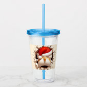 Kerstkat 3D Acryl Drinkbeker (Voorkant)