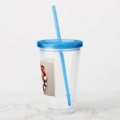 Kerstkat 3D Acryl Drinkbeker (Links)