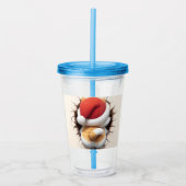 Kerstkat 3D Acryl Drinkbeker (Voorkant)