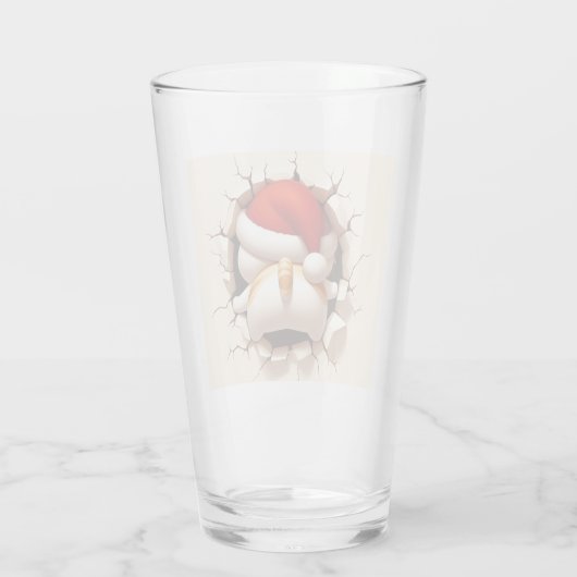 Kerstkat 3D Glas (Achterkant)