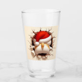 Kerstkat 3D Glas (Voorkant)