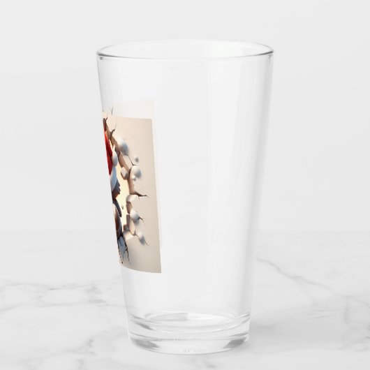 Kerstkat 3D Glas (Links)