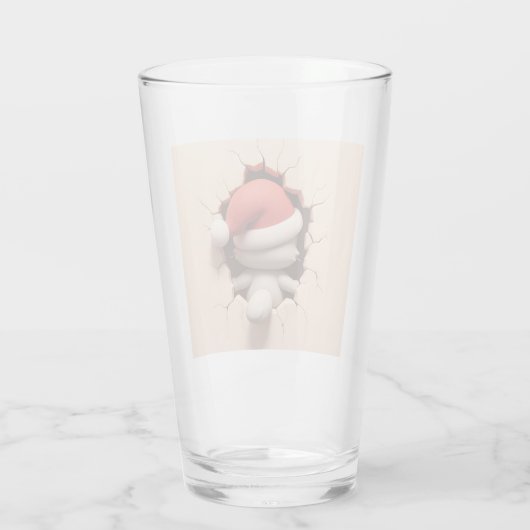 Kerstkat 3D Glas (Achterkant)