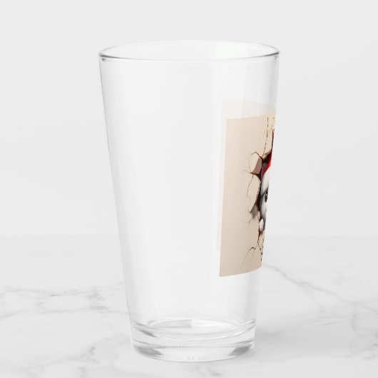 Kerstkat 3D Glas (Rechts)