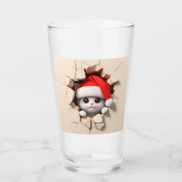 Kerstkat 3D Glas