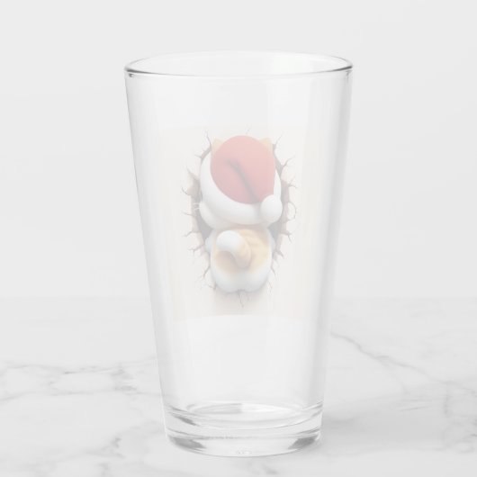 Kerstkat 3D Glas (Achterkant)
