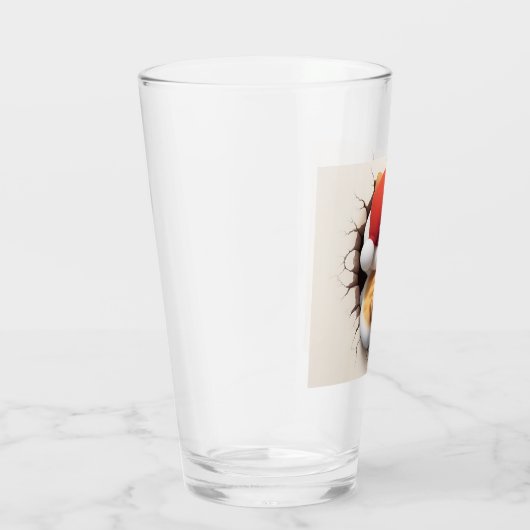 Kerstkat 3D Glas (Rechts)