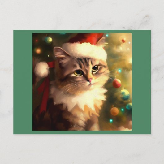 Kerstkat 4 feestdagenkaart (Voorkant)