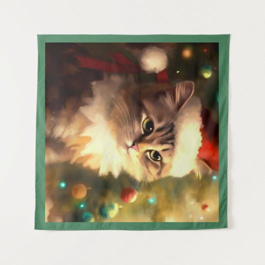 Kerstkat 4 wandkleed (Voorkant (horizontaal))