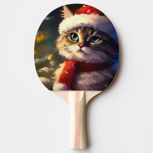 Kerstkat (5) tafeltennisbatje (Voorkant)