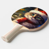 Kerstkat (5) tafeltennisbatje (Voorkant Gekanteld)