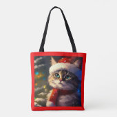 Kerstkat 5 tote bag (Achterkant)