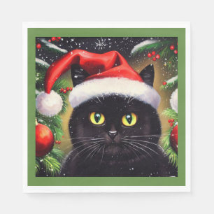 Kerstkat 6 servet
