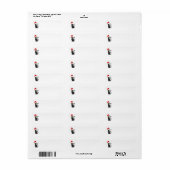 KERSTKAT ADRES ETIKETTEN, ZWARTE KITTY ETIKET (Full Sheet)