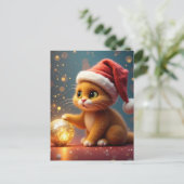 Kerstkat Ansichtkaart Briefkaart (Staand voorkant)