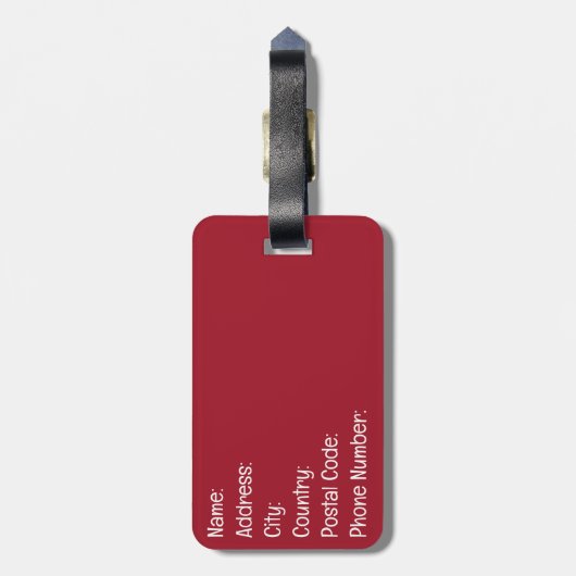 kerstkat bagagelabel (Achterkant verticaal)