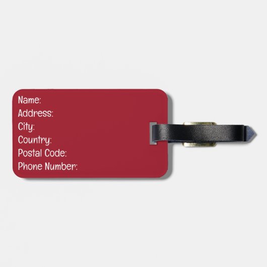 kerstkat bagagelabel (Achterkant horizontaal)