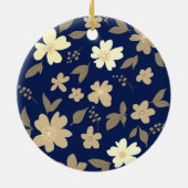 Kerstkat bloemstuk keramisch ornament (Achterkant)