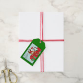 Kerstkat-boeddies Cadeaulabel (Met Touw)