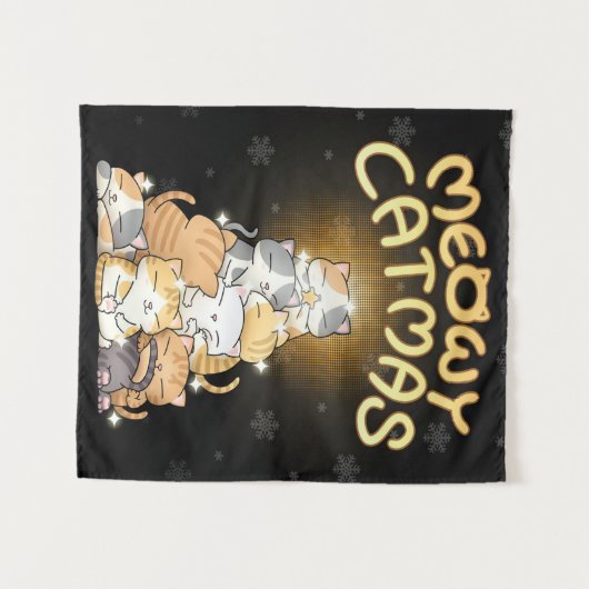 kerstkat-boombasis wandkleed (Voorkant (horizontaal))