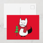 Kerstkat briefkaart (Voorkant / Achterkant)