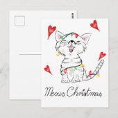 Kerstkat briefkaart (Voorkant / Achterkant)