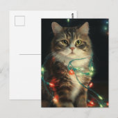 kerstkat briefkaart (Voorkant / Achterkant)