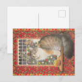 kerstkat-briefkaart  briefkaart (Voorkant / Achterkant)