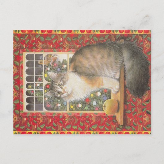 kerstkat-briefkaart  briefkaart (Voorkant)