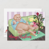 kerstkat-Briefkaart Briefkaart (Voorkant / Achterkant)