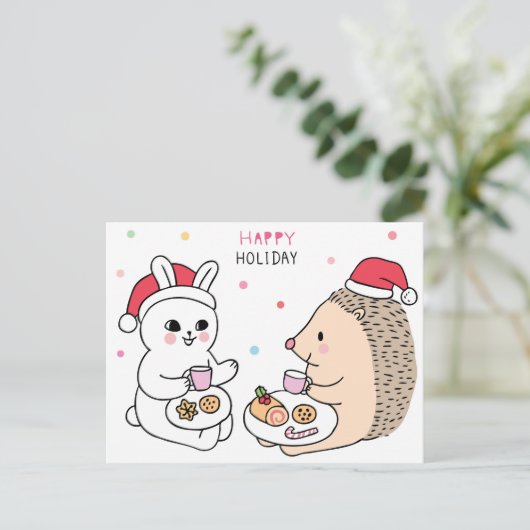 kerstkat-Briefkaart Briefkaart (Staand voorkant)